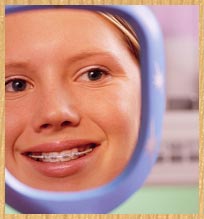 stock photo of girl with braces